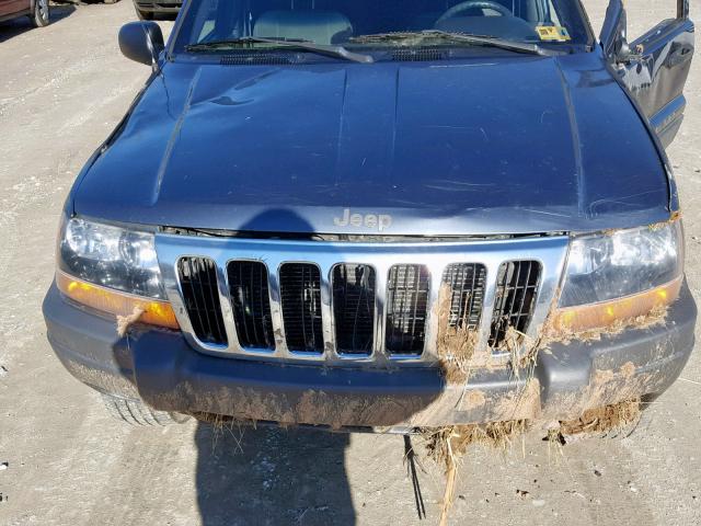 1J4GW48S51C585808 - 2001 JEEP GRAND CHER BLUE photo 7