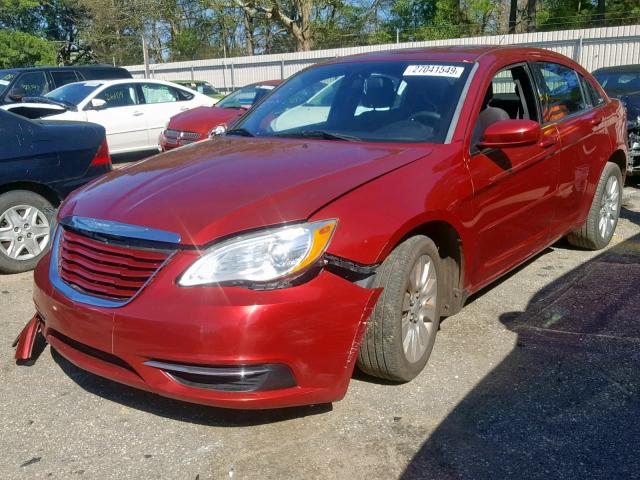 1C3CCBAB0CN205118 - 2012 CHRYSLER 200 LX RED photo 2