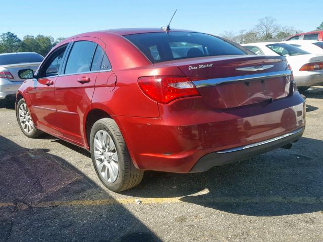 1C3CCBAB0CN205118 - 2012 CHRYSLER 200 LX RED photo 3