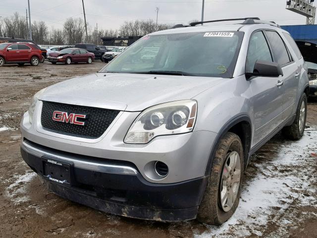 1GKKRNED7BJ349598 - 2011 GMC ACADIA SLE SILVER photo 2