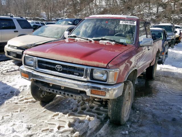 JT4VN13G1P5121252 - 1993 TOYOTA PICKUP 1/2 RED photo 2