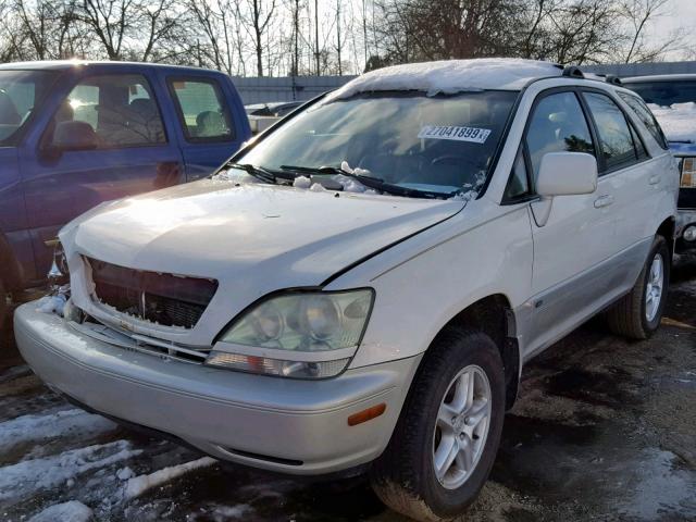 JTJHF10U130294536 - 2003 LEXUS RX 300 WHITE photo 2