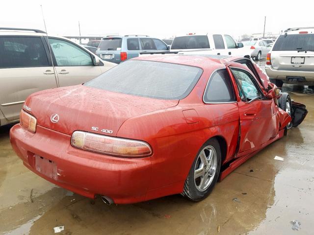 JT8CH32Y6X1001960 - 1999 LEXUS SC 400 RED photo 4