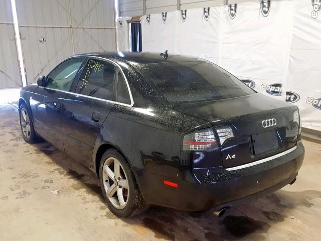 WAUAH78E07A213327 - 2007 AUDI A4 3.2 BLACK photo 3