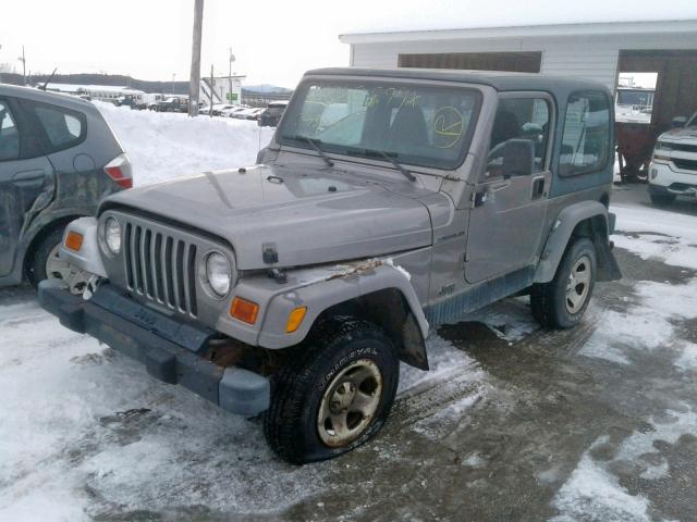 1J4FA39S62P727953 - 2002 JEEP WRANGLER / GRAY photo 2