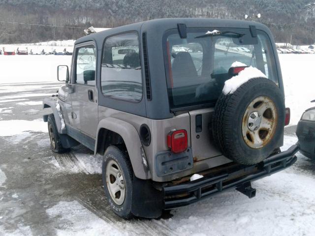 1J4FA39S62P727953 - 2002 JEEP WRANGLER / GRAY photo 3