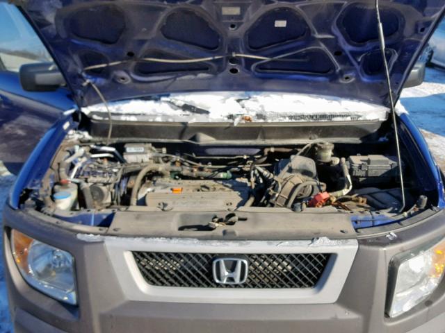 5J6YH27655L011920 - 2005 HONDA ELEMENT EX BLUE photo 7