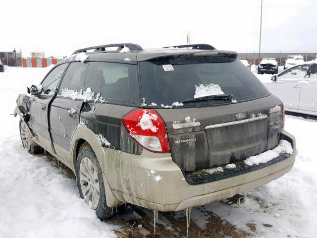 4S4BP86C284344580 - 2008 SUBARU OUTBACK 3. BROWN photo 3