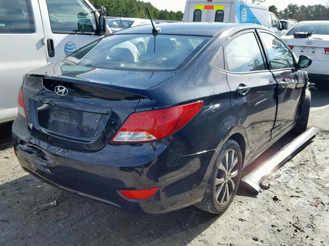 KMHCT4AE9HU284783 - 2017 HYUNDAI ACCENT SE BLACK photo 4