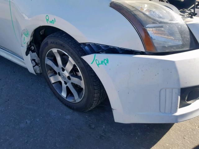 3N1AB6AP1BL636156 - 2011 NISSAN SENTRA 2.0 WHITE photo 9