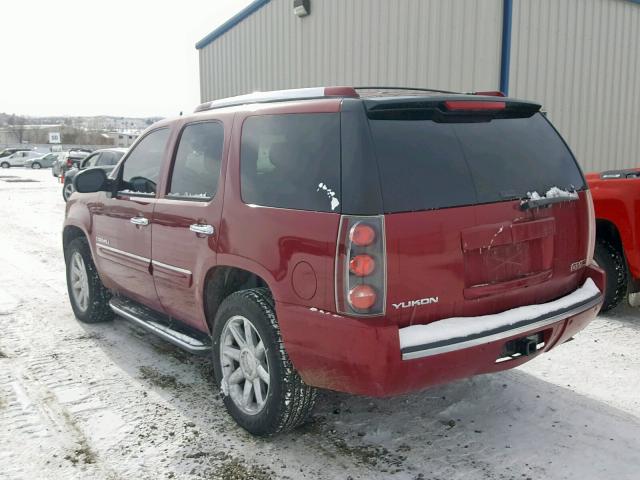 1GKFK63817J177965 - 2007 GMC YUKON DENA MAROON photo 3