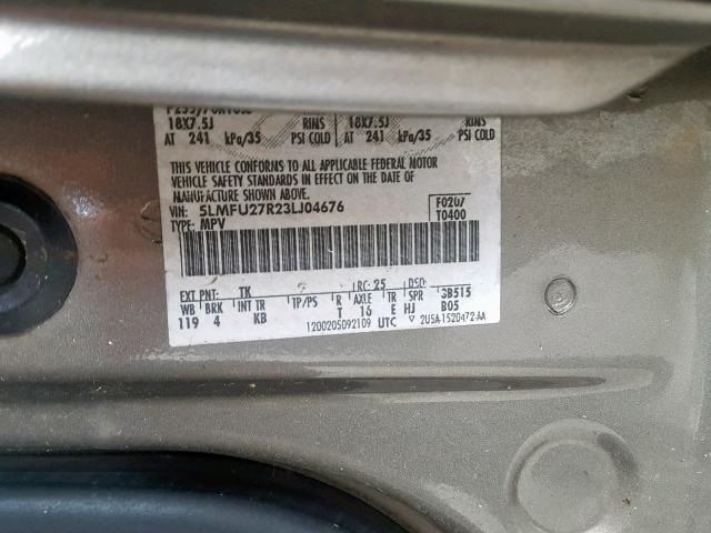 5LMFU27R23LJ04676 - 2003 LINCOLN NAVIGATOR BROWN photo 10