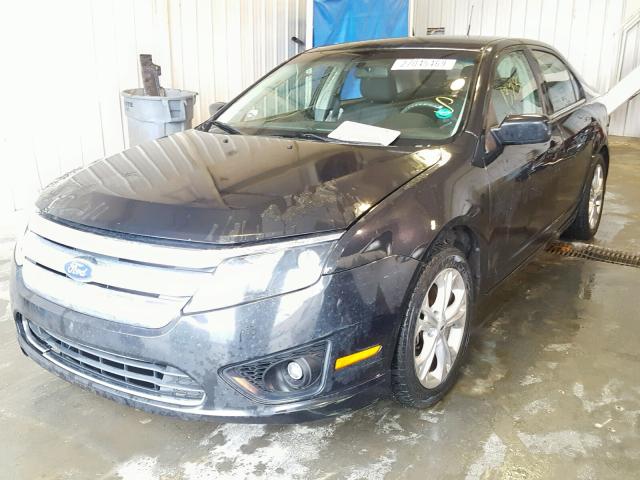 3FAHP0HA5CR232955 - 2012 FORD FUSION SE BLACK photo 2