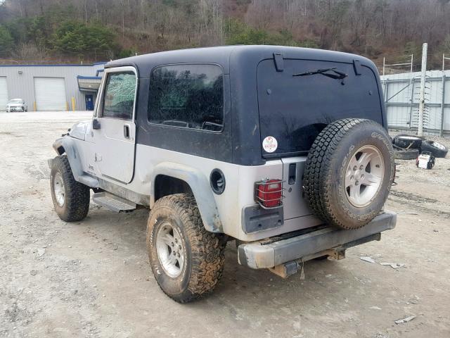 1J4FA49S44P759129 - 2004 JEEP WRANGLER / SILVER photo 3