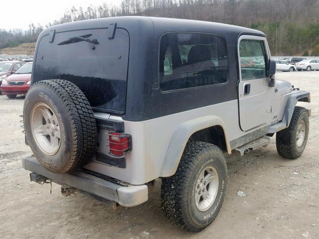 1J4FA49S44P759129 - 2004 JEEP WRANGLER / SILVER photo 4