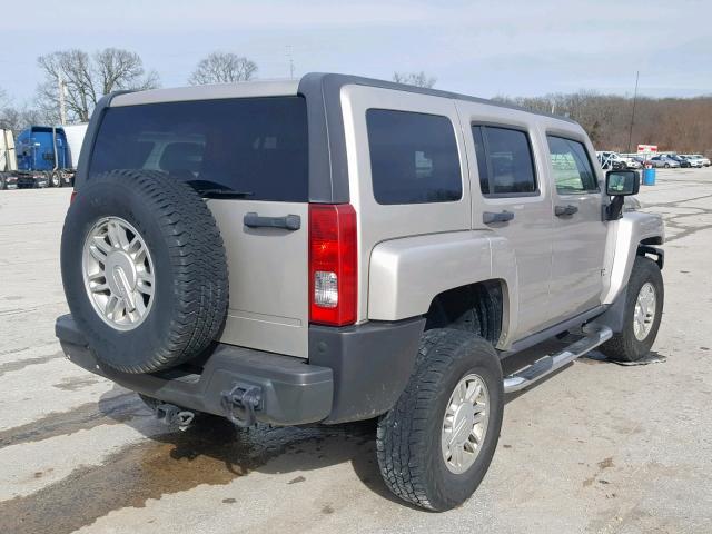 5GTEN13E188158700 - 2008 HUMMER H3 GRAY photo 4