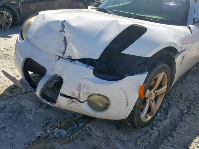 1G2MB35B56Y112718 - 2006 PONTIAC SOLSTICE WHITE photo 9