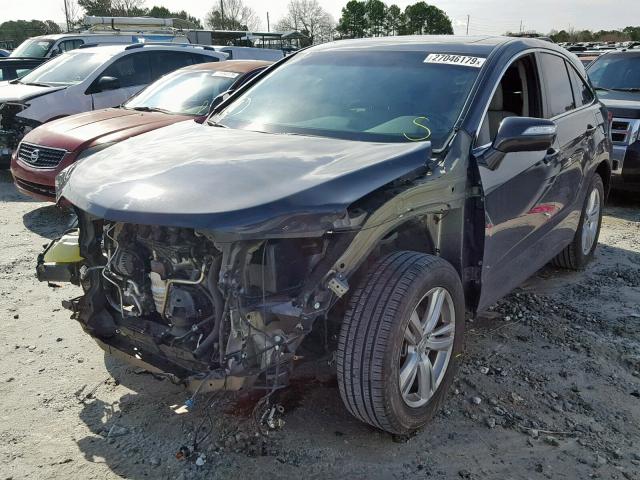 5J8TB3H39FL005598 - 2015 ACURA RDX GRAY photo 2