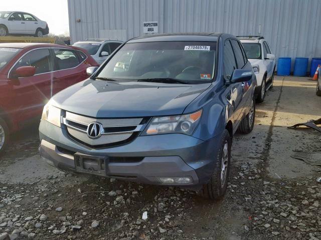 2HNYD28327H517608 - 2007 ACURA MDX TECHNO TEAL photo 2