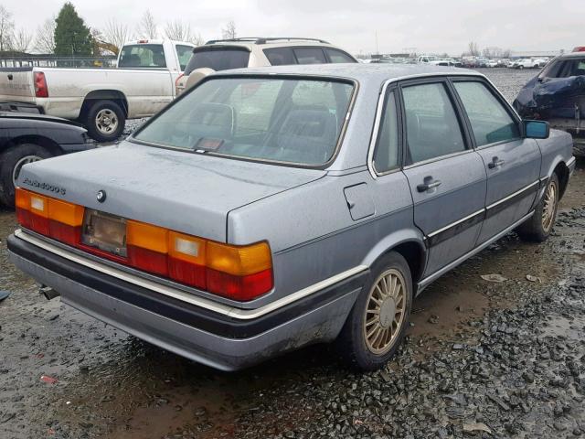 WAUFB0811HA008693 - 1987 AUDI 4000 S CUS BLUE photo 4