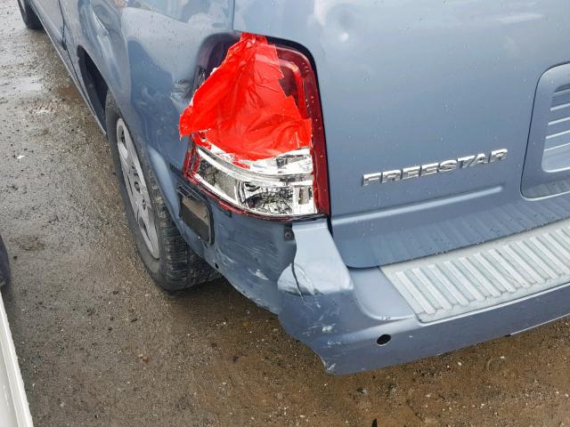 2FMZA51635BA56486 - 2005 FORD FREESTAR S BLUE photo 9