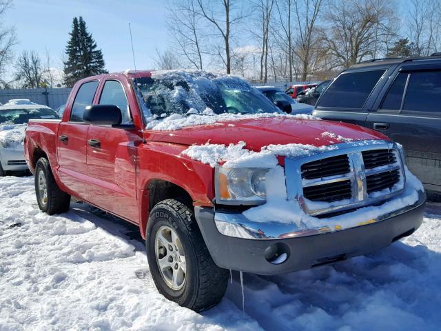 1D7HW48N65S200049 - 2005 DODGE DAKOTA QUA RED photo 1