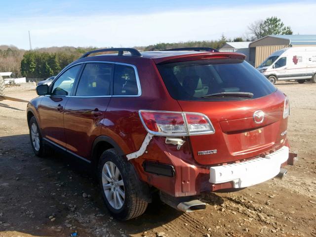 JM3TB28A690172442 - 2009 MAZDA CX-9 MAROON photo 3