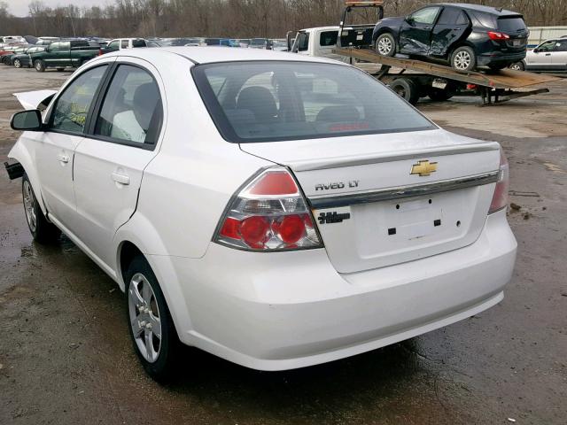 KL1TG5DE2BB114754 - 2011 CHEVROLET AVEO LT WHITE photo 3