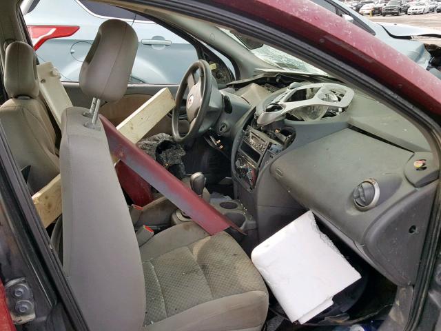 1G8AJ52F05Z119387 - 2005 SATURN ION LEVEL BURGUNDY photo 5