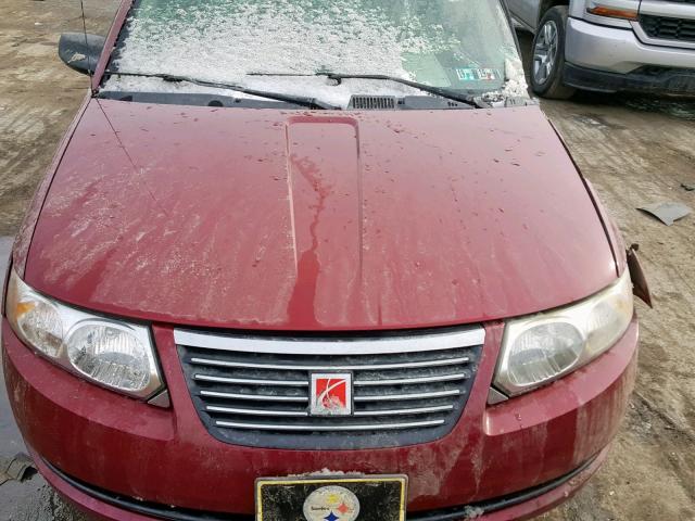 1G8AJ52F05Z119387 - 2005 SATURN ION LEVEL BURGUNDY photo 7