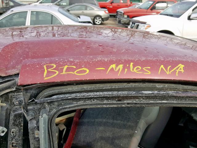 1G8AJ52F05Z119387 - 2005 SATURN ION LEVEL BURGUNDY photo 9