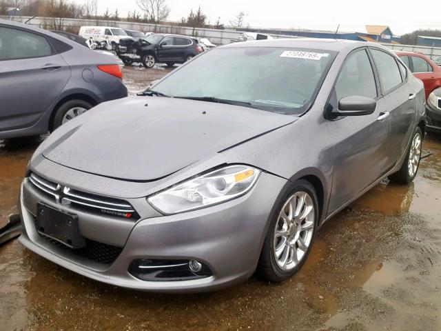 1C3CDFCA2DD710948 - 2013 DODGE DART LIMIT GRAY photo 2