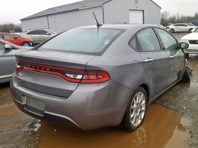 1C3CDFCA2DD710948 - 2013 DODGE DART LIMIT GRAY photo 4