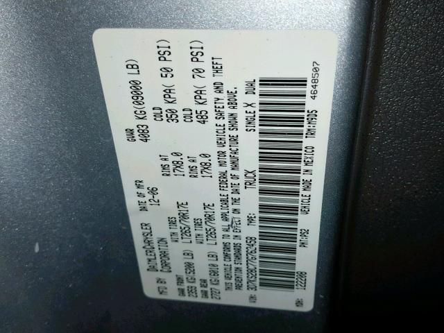 3D7KS28C77G762458 - 2007 DODGE RAM 2500 S ვერცხლისფერი ფოტო 10