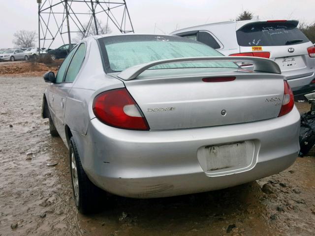 1B3ES56C12D587871 - 2002 DODGE NEON ES SILVER photo 3