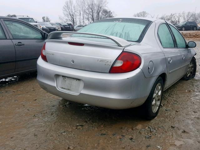 1B3ES56C12D587871 - 2002 DODGE NEON ES SILVER photo 4