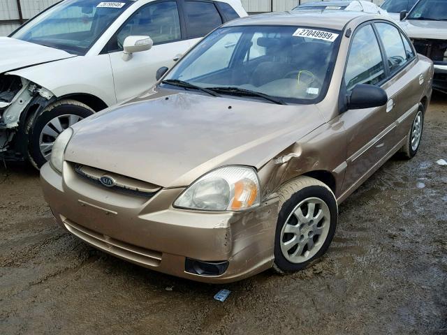 KNADC125536252378 - 2003 KIA RIO GOLD photo 2