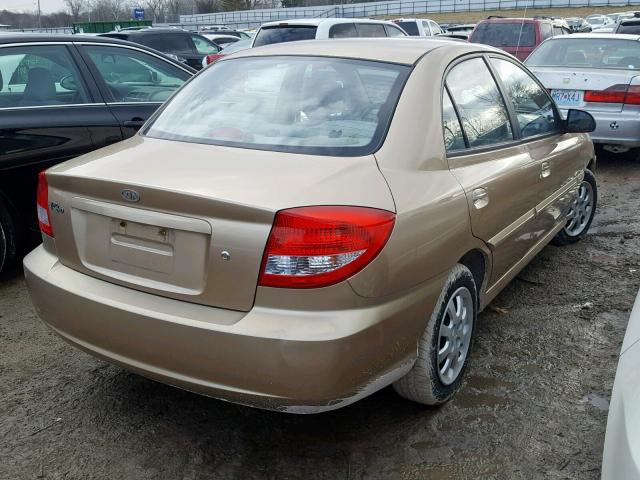 KNADC125536252378 - 2003 KIA RIO GOLD photo 4