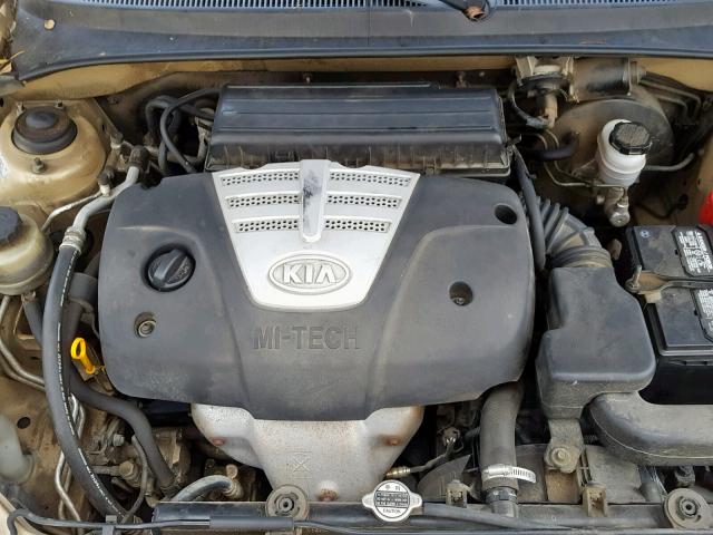 KNADC125536252378 - 2003 KIA RIO GOLD photo 7