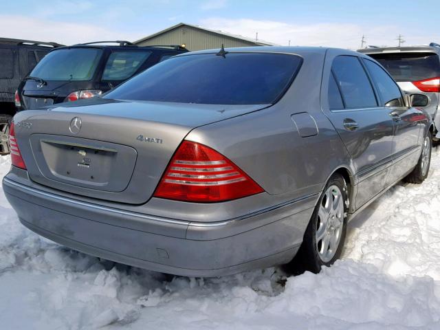 WDBNG83J43A378856 - 2003 MERCEDES-BENZ S 430 4MAT GRAY photo 4