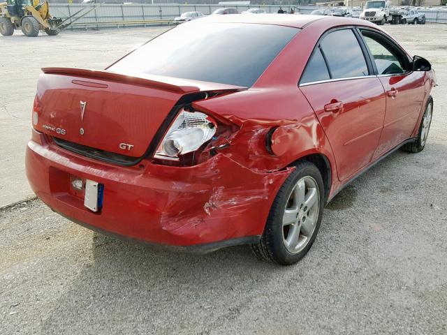 1G2ZH58N474241502 - 2007 PONTIAC G6 GT RED photo 4