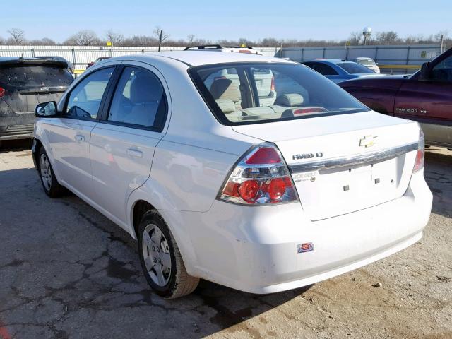 KL1TD56EX9B363139 - 2009 CHEVROLET AVEO LS WHITE photo 3