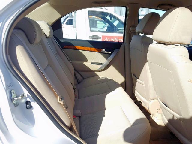 KL1TD56EX9B363139 - 2009 CHEVROLET AVEO LS WHITE photo 6