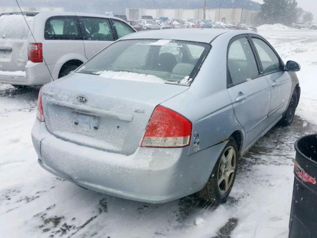 KNAFE121785520635 - 2008 KIA SPECTRA EX SILVER photo 4