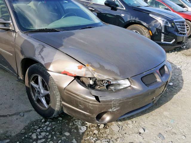 1G2WP52K91F250504 - 2001 PONTIAC GRAND PRIX 棕色 照片 9