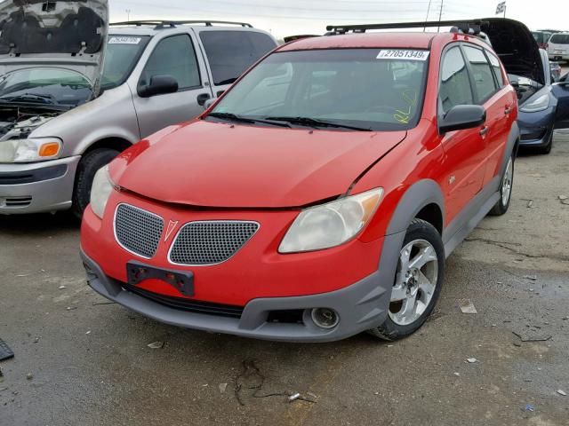 5Y2SL63875Z440272 - 2005 PONTIAC VIBE RED photo 2