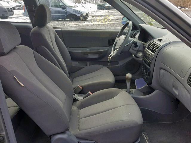 KMHCG35C73U266346 - 2003 HYUNDAI ACCENT GL GRAY photo 5