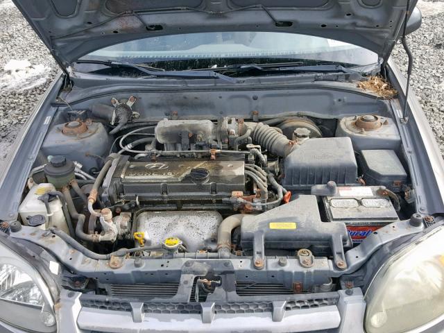 KMHCG35C73U266346 - 2003 HYUNDAI ACCENT GL GRAY photo 7