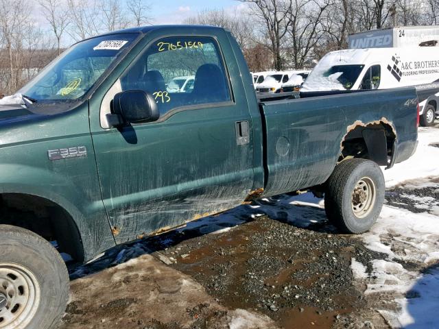 1FTSF31L82ED50614 - 2002 FORD F350 SRW S GREEN photo 9