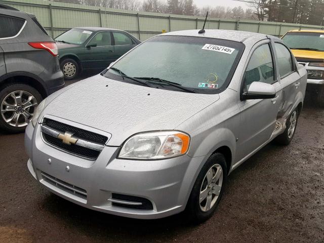 KL1TD56E59B643485 - 2009 CHEVROLET AVEO LS SILVER photo 2